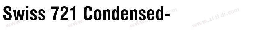 Swiss 721 Condensed字体转换